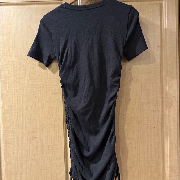 Zara Dark Grey Ruched Mini Dress - Picture 4 of 4
